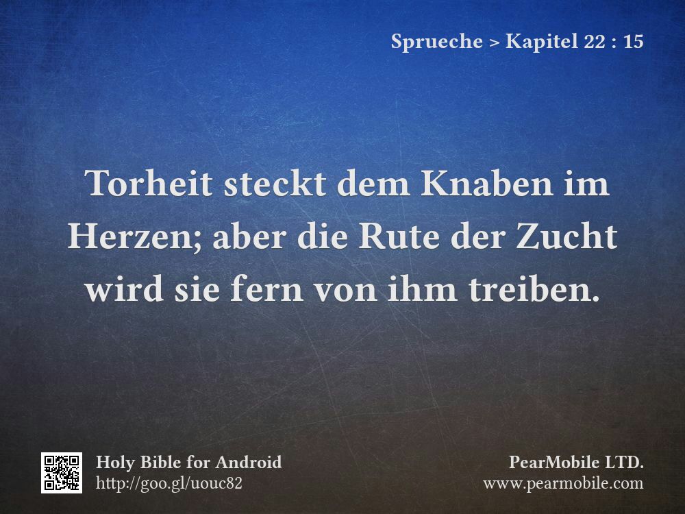 Sprueche, Kapitel 22:15